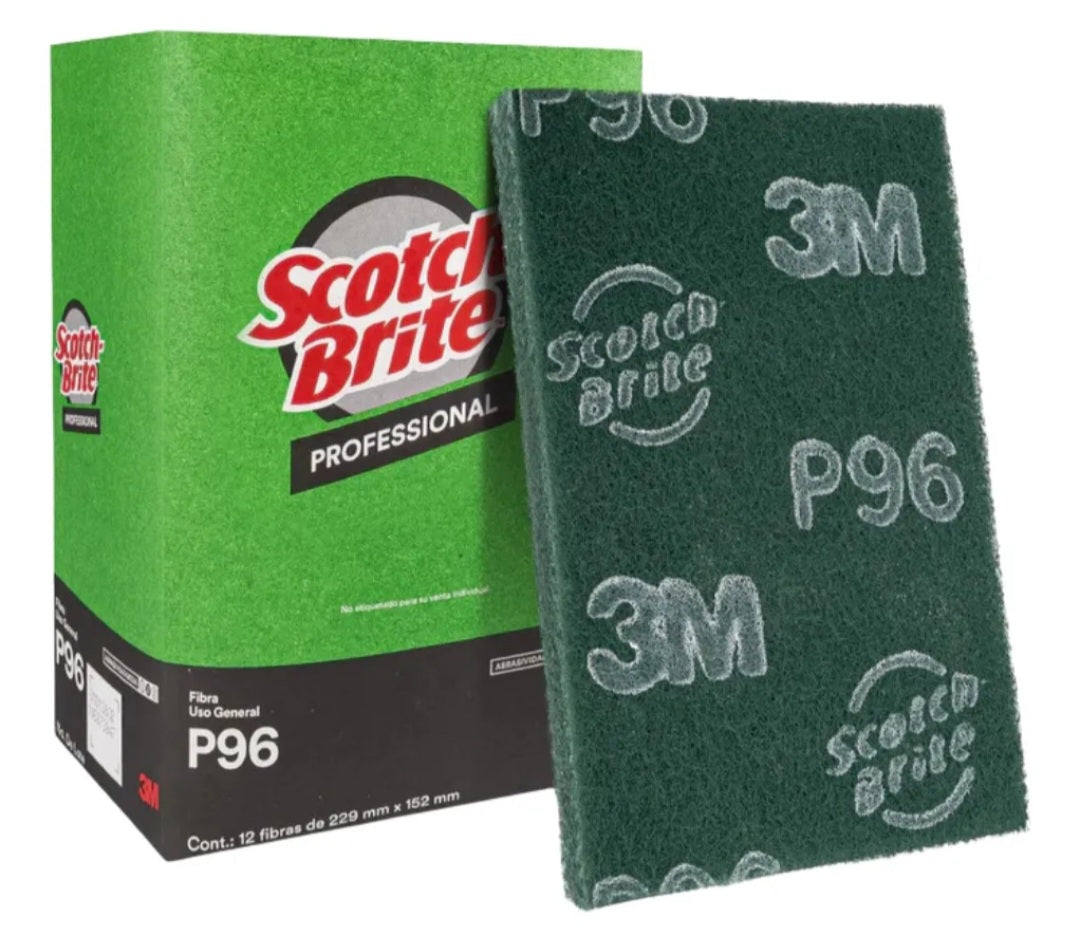 FIBRA SCOTCH BRITE P96 12 PZAS x 6 Cajas.
